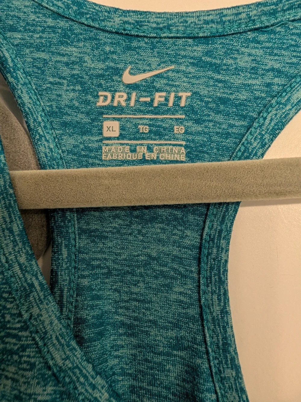 Nike Dri-FIT Racerback Tank Tops - Navy & Teal Heather